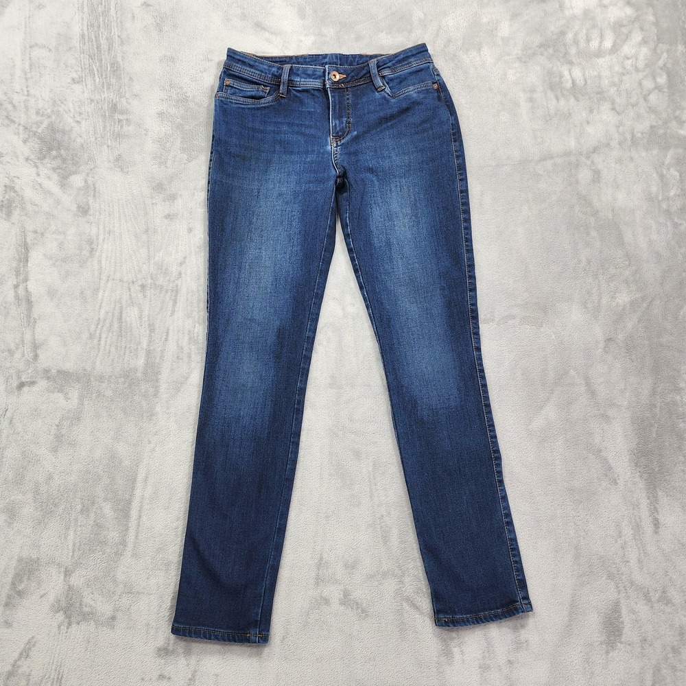 Weatherproof Vintage Jeans Womens 6 Blue Mid Rise Slim Straight Stretch Denim‎